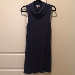 Navy blue Socialite cowl neck dress